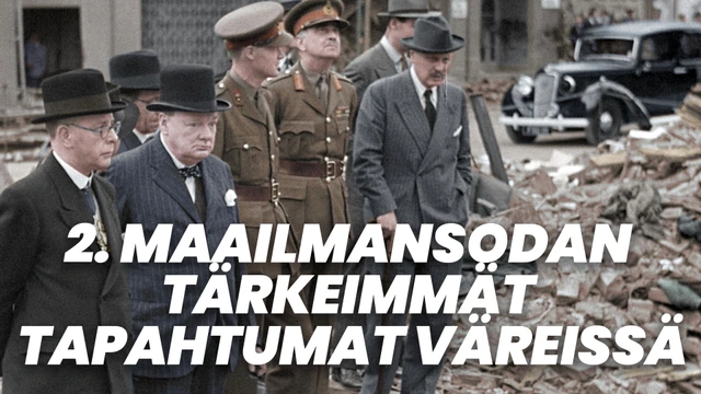 Toisen maailmansodan tärkeimmät tapahtumat väreissä