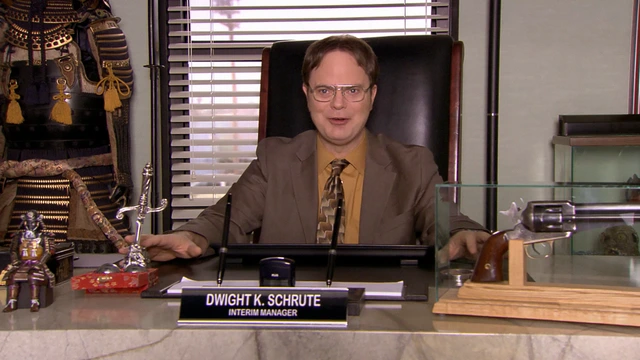 25 - Dwight K. Schrute, VT johtaja