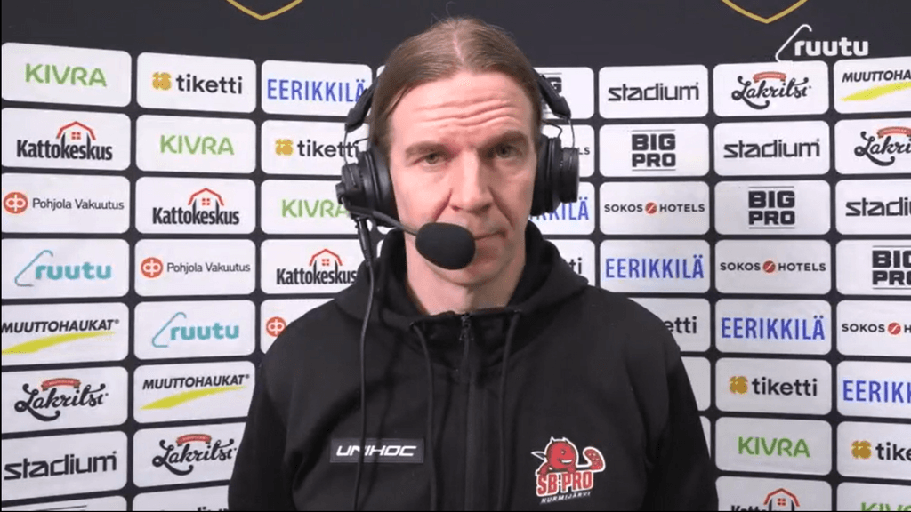 SB-Pron valmentaja Tuomas Ollikainen ottelun jälkeen